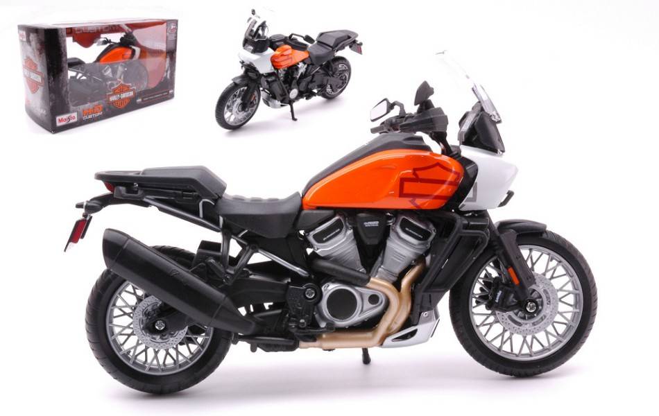 MODELE REDUIT COMPATIBLE AVEC HARLEY DAVIDSON PAN AMERICA 1250 BLANC ORANGE 1:12 MAISTO MI32338