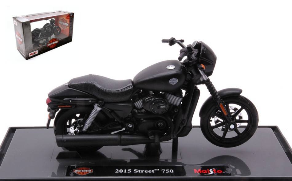 MODELE REDUIT COMPATIBLE AVEC HARLEY DAVIDSON STREET 750 2015 NOIR MAT 1:18 MAISTO MI16946