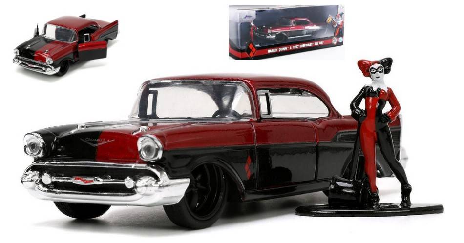 SCALE MODEL COMPATIBLE WITH HARLEY QUINN 1957 CHEVROLET BEL AIR 1:32 JADA TOYS JADA253253014