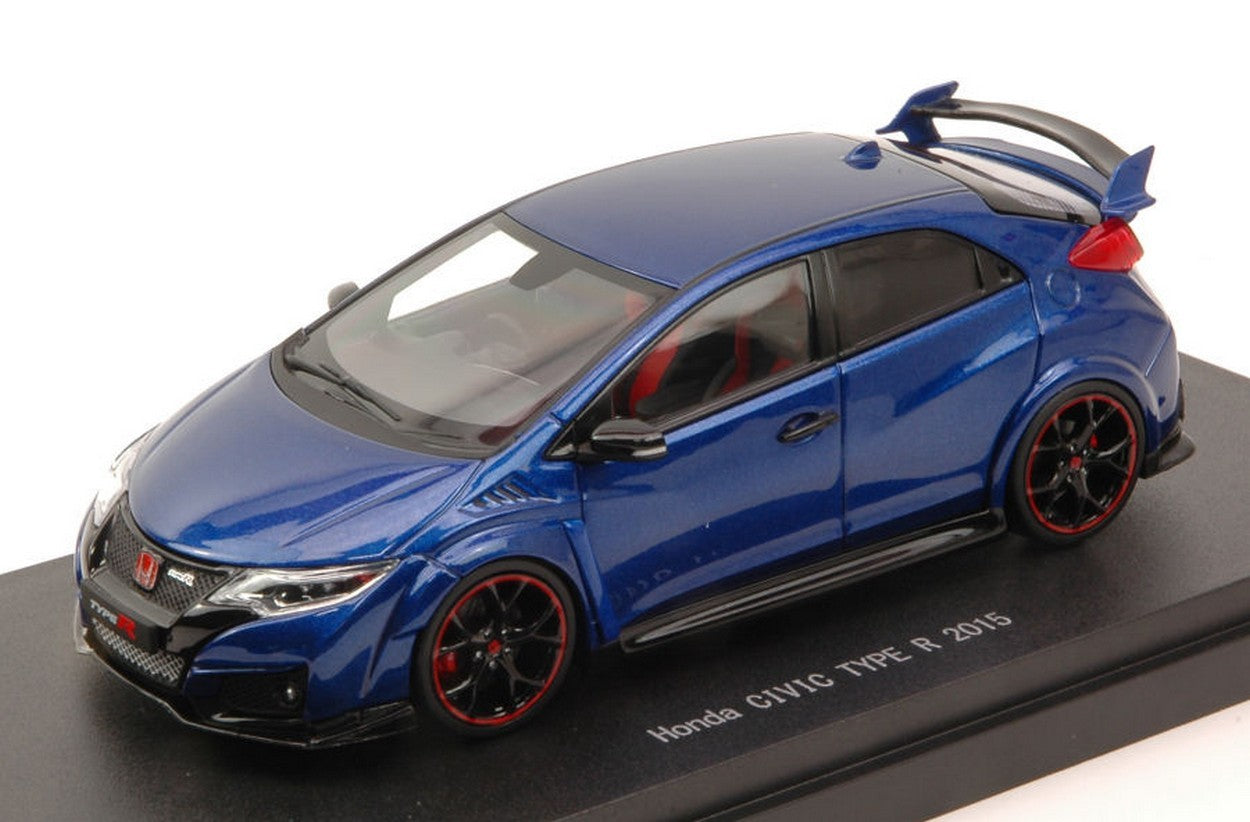 MODELLINO IN SCALA COMPATIBILE CON HONDA CIVIC TYPE R 2015 BRILLANT SPORTY BLUE METALLIC 1:43 EBBRO EB45355