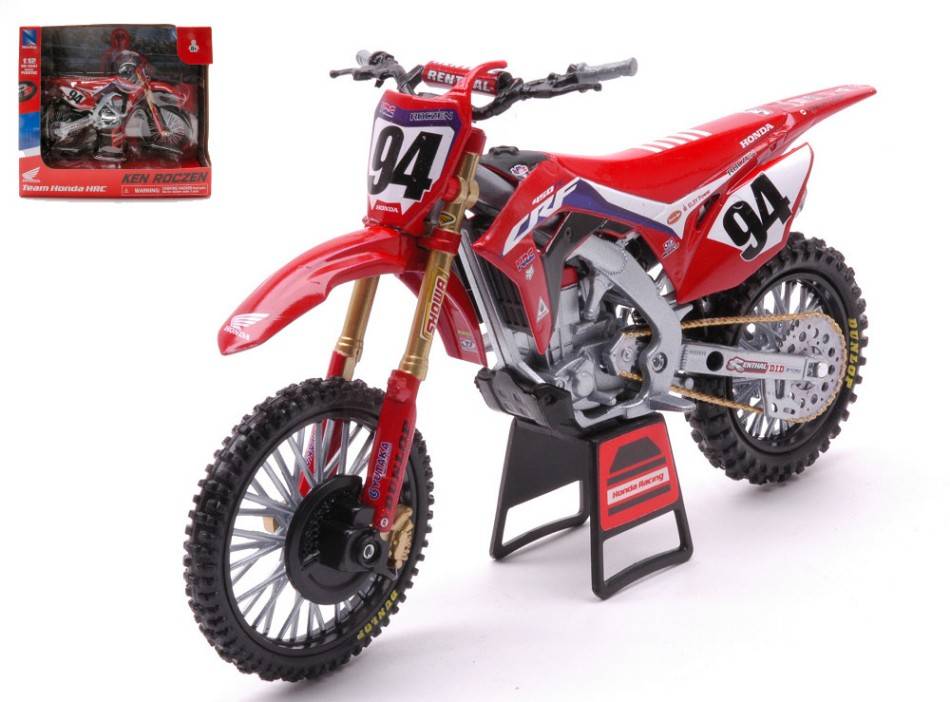 MODÈLE RÉDUIT COMPATIBLE AVEC HONDA CRF450R HRC N.94 KEN ROCZEN 1:12 NEW RAY NY58263