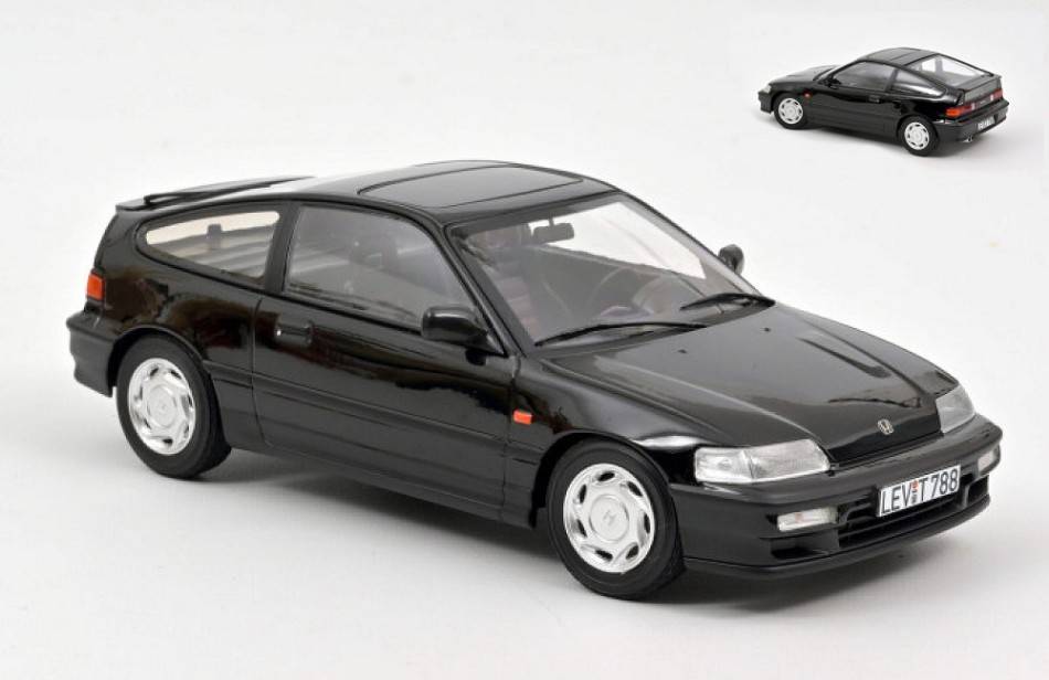 MODELLINO IN SCALA COMPATIBILE CON HONDA CRX 1990 BLACK 1:18 NOREV NV188010
