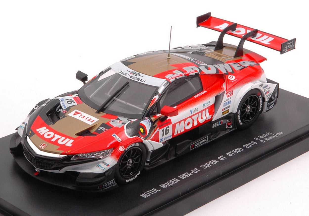 MODELE REDUIT COMPATIBLE AVEC HONDA MOTUL NSX-GT N.16 SUPER GT500 2018 H.MUTOH-D.NAKAJIMA 1:43 EBBRO EB45627