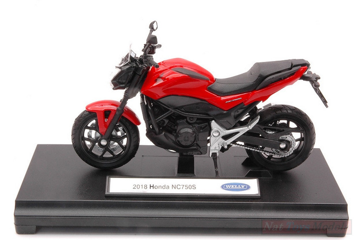 MODELLINO IN SCALA COMPATIBILE CON HONDA NC750S 2018 1:18 WELLY WE12854