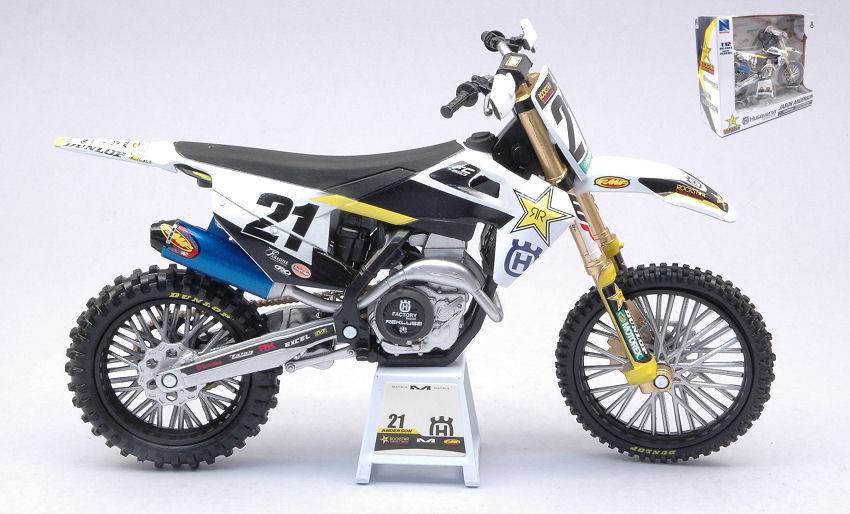 MODÈLE RÉDUIT COMPATIBLE AVEC HUSQVARNA N.21 JASON ANDERSON 1:12 NEW RAY NY58233