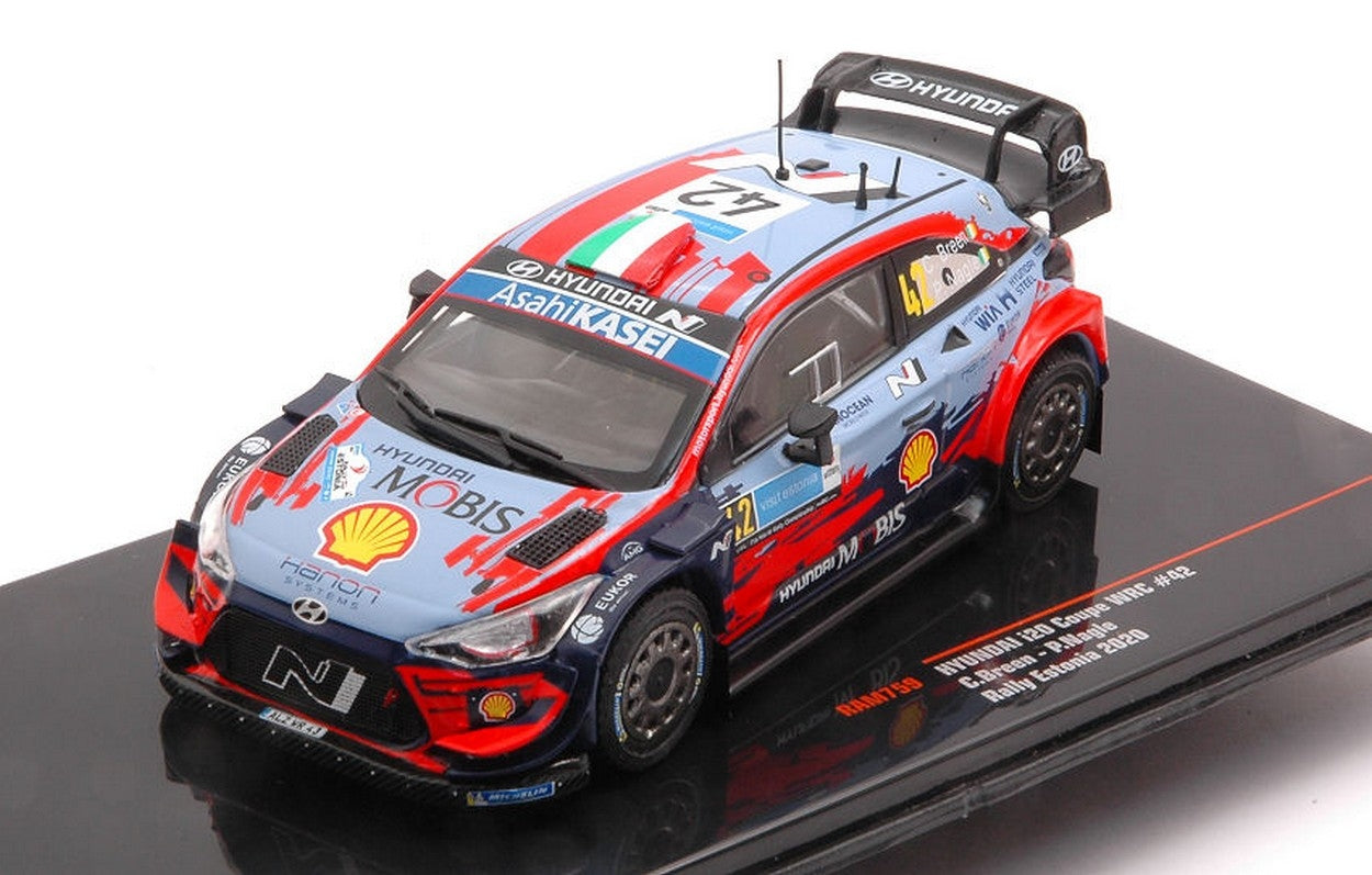 MODELLINO IN SCALA COMPATIBILE CON HYUNDAI i20 COUPE WRC N.42 RALLY ESTONIA 2020 BREEN-NAGLE 1:43 IXO MODEL RAM759