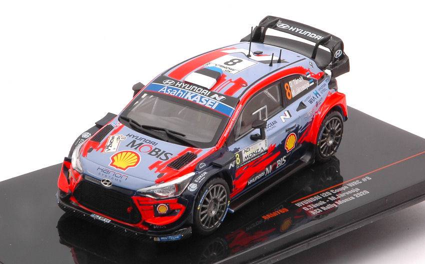 MODELLINO IN SCALA COMPATIBILE CON HYUNDAI i20 COUPE WRC N.8 RALLY MONZA 2020 OGIER-JARVEOJA 1:43 IXO MODEL RAM769