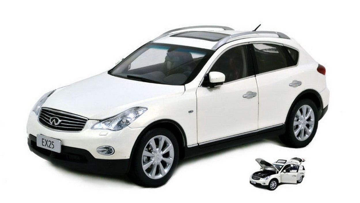 SCALE MODEL COMPATIBLE WITH INFINITI EX25 2013 WHITE 1:18 PAUDI MODEL PD5507W