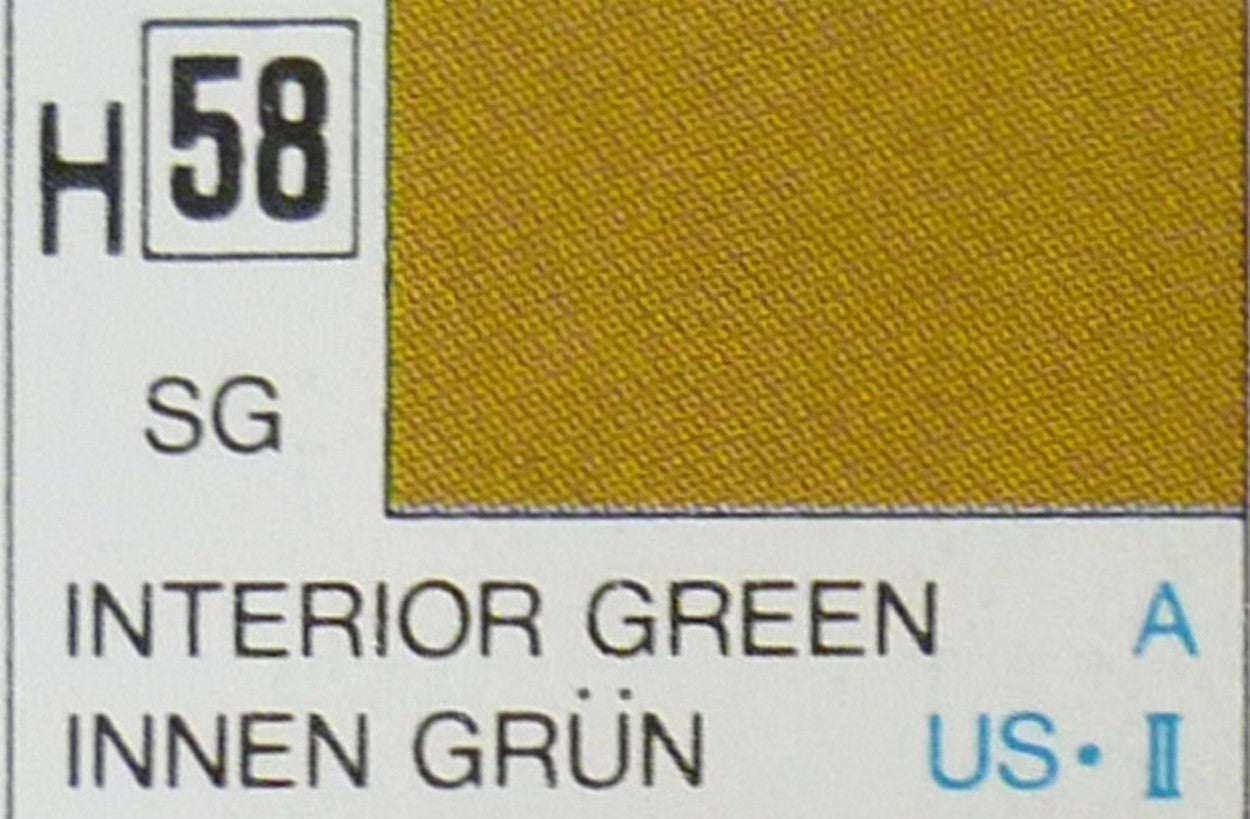 MODELING COLORS INTERIOR GREEN SEMI-GLOSS ml 10 Pcs.6 GUNZE GU0058