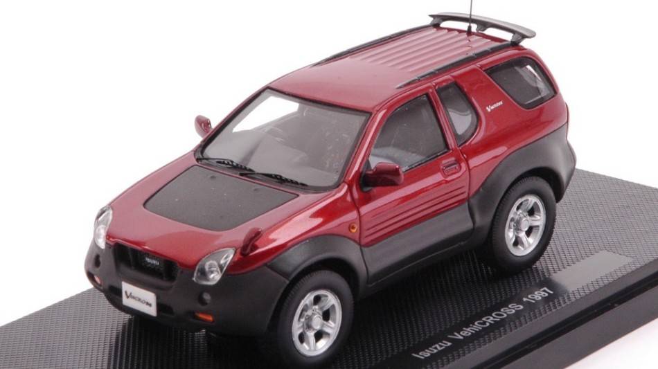 SCALE MODEL COMPATIBLE WITH ISUZU VEHICROSS 1997 METALLIC RED 1:43 EBBRO EB44675