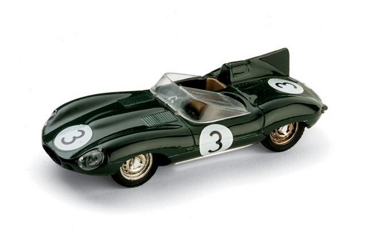 MODELLINO IN SCALA COMPATIBILE CON JAGUAR D TYPE N.3 ACCIDENT LM 1956 J.FAIRMAN-K.WHARTON 1:43 BRUMM BM0150C