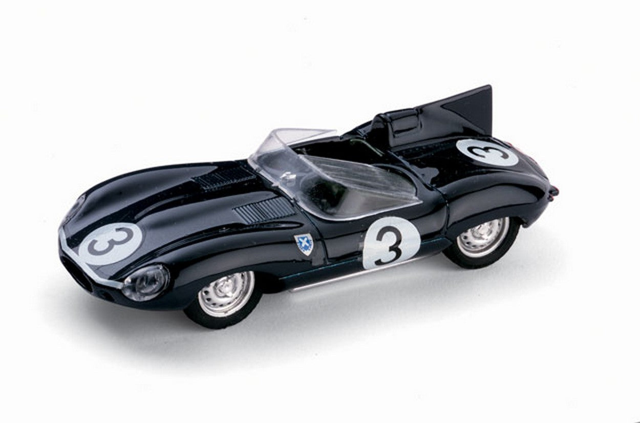 MODELLINO IN SCALA COMPATIBILE CON JAGUAR D TYPE N.3 WINNER LE MANS 1957 BUEB-FLOCKHART 1:43 BRUMM BM0149B
