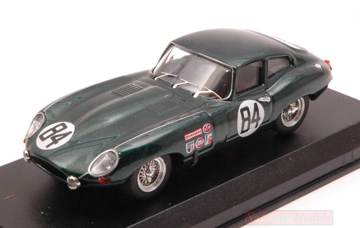 MODELLINO IN SCALA COMPATIBILE CON JAGUAR E-TYPE COUPE N.84 12 H SEBRING 1968 RODGERS-ROBSON 1:43 BEST MODEL BT9657