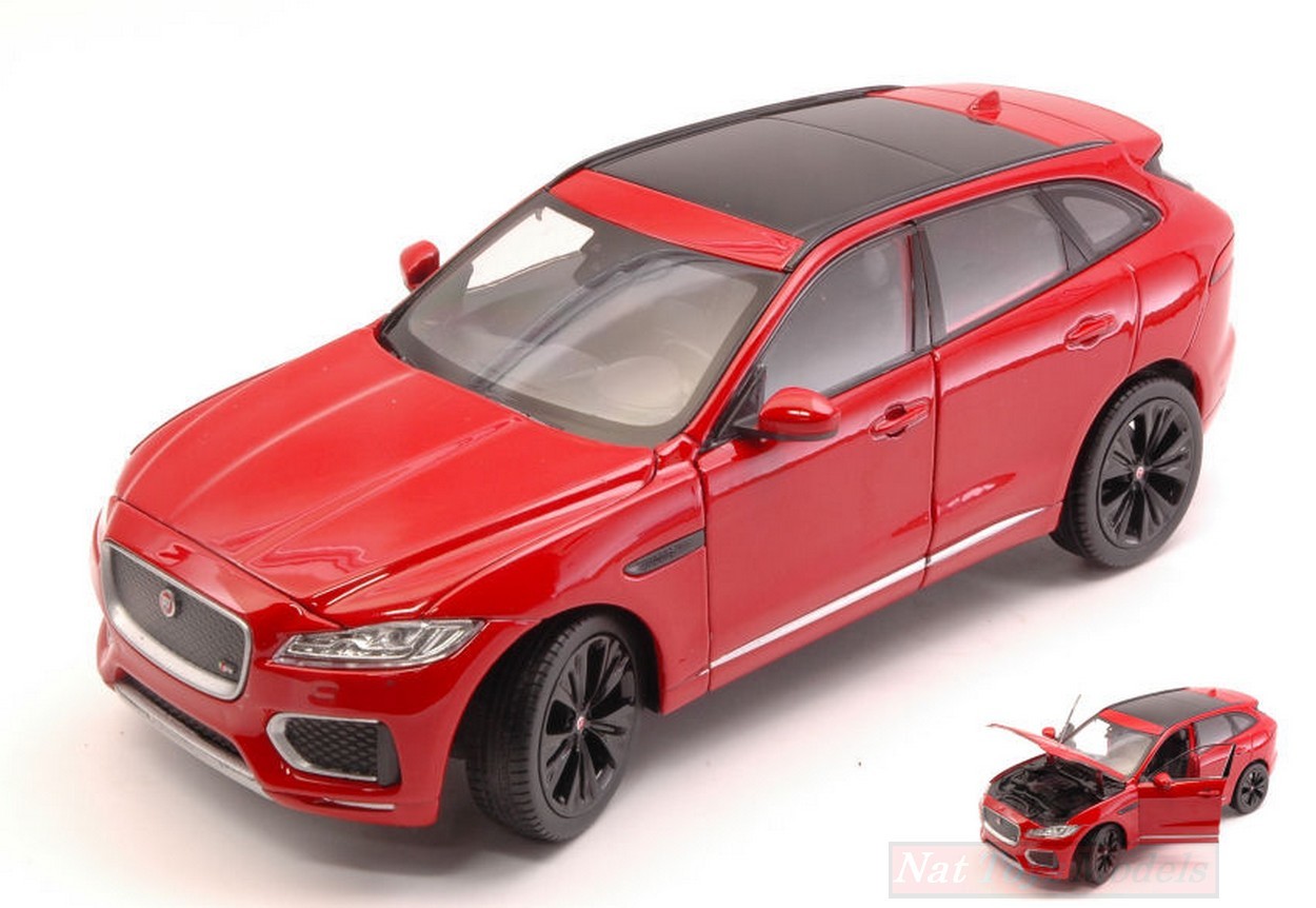 MODÈLE RÉDUIT COMPATIBLE AVEC JAGUAR F-PACE (X761) 2016 ROUGE 1:24 WELLY WE24070R