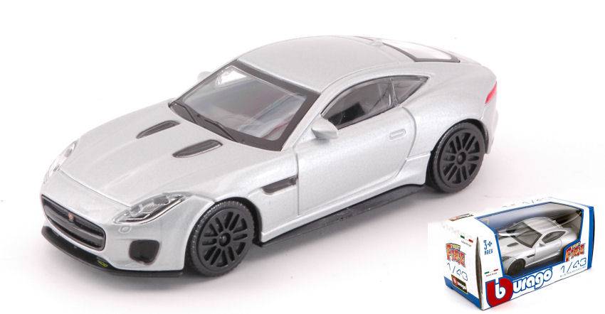 MODELLINO IN SCALA COMPATIBILE CON JAGUAR F-TYPE R SILVER 1:43 BURAGO BU30383Z