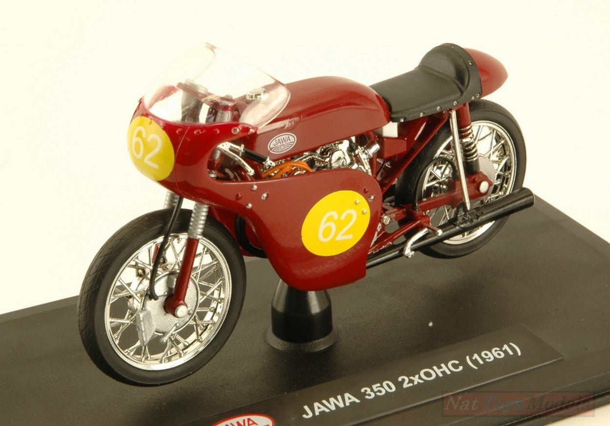 MODELLINO IN SCALA COMPATIBILE CON JAWA 350 2xOHC 1961 AMARANT 1:18 ABREX ABM004-62
