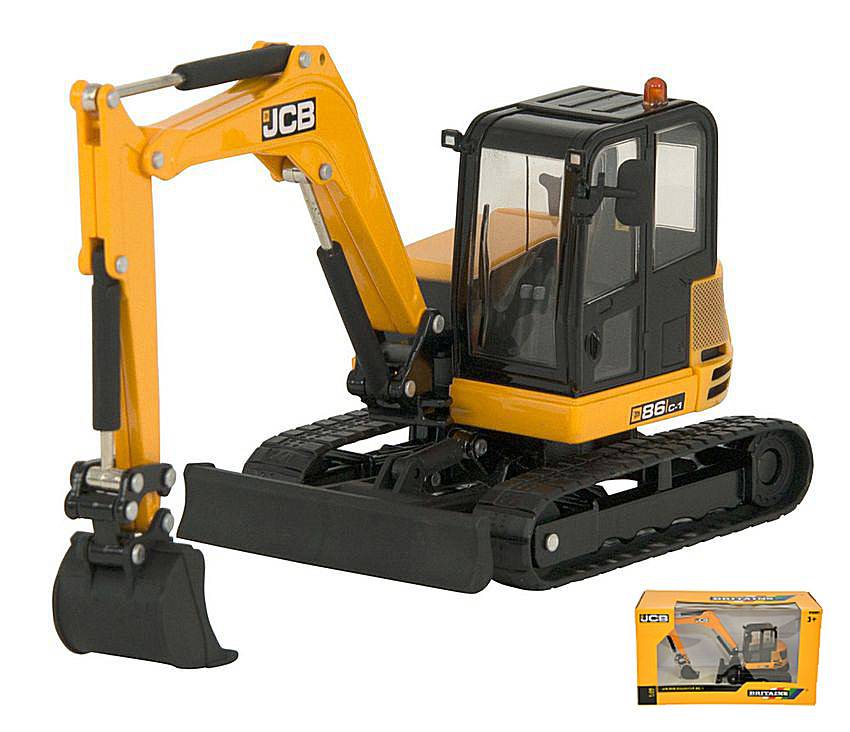 MODELLINO IN SCALA COMPATIBILE CON JCB 86C-1 MIDI EXCAVATOR 1:32 BRITAINS LC43013