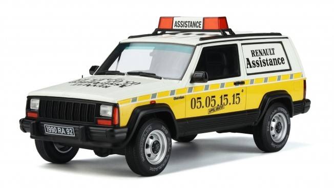 MODELE REDUIT COMPATIBLE AVEC JEEP CHEROKEE 1989 RENAULT ASSISTANCE 1:18 OTTOMOBILE OT939