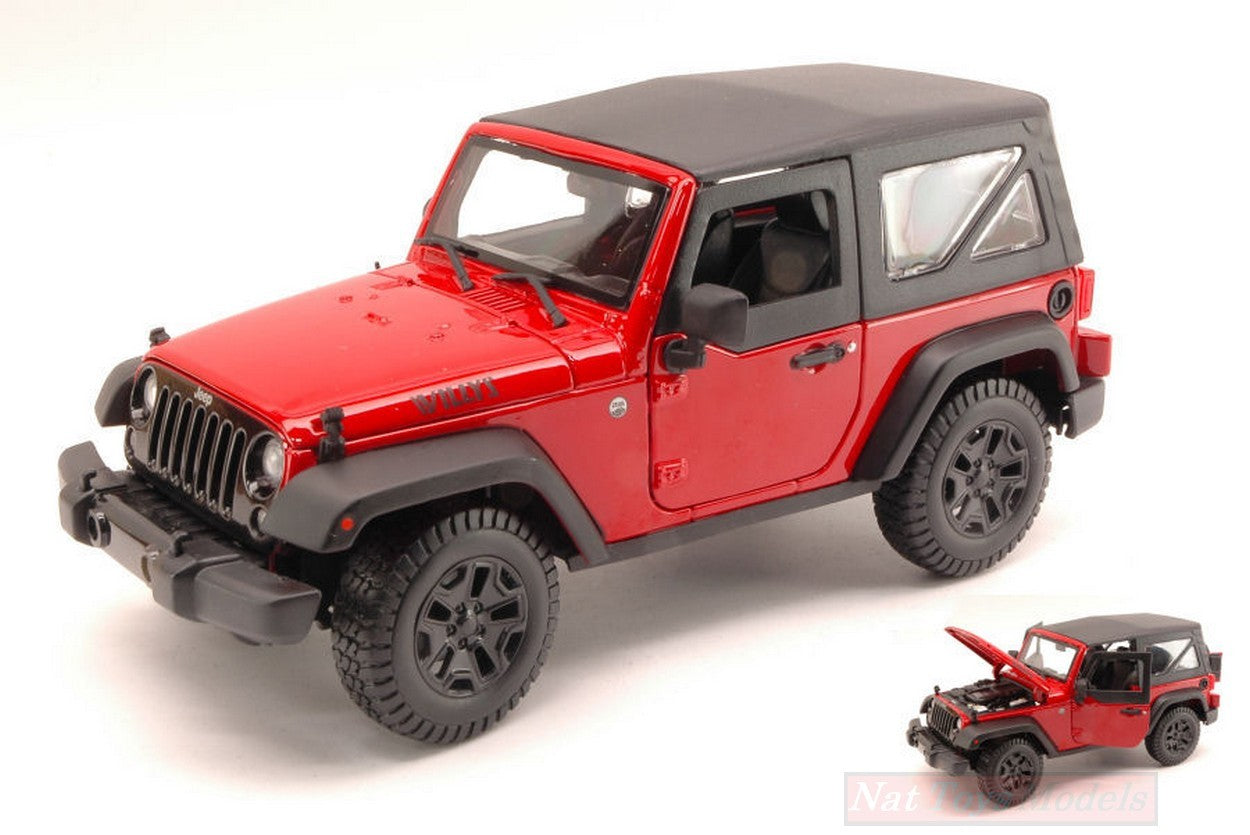 MODELE REDUIT COMPATIBLE AVEC JEEP WRANGLER 2014 ROUGE 1:18 MAISTO MI31676R