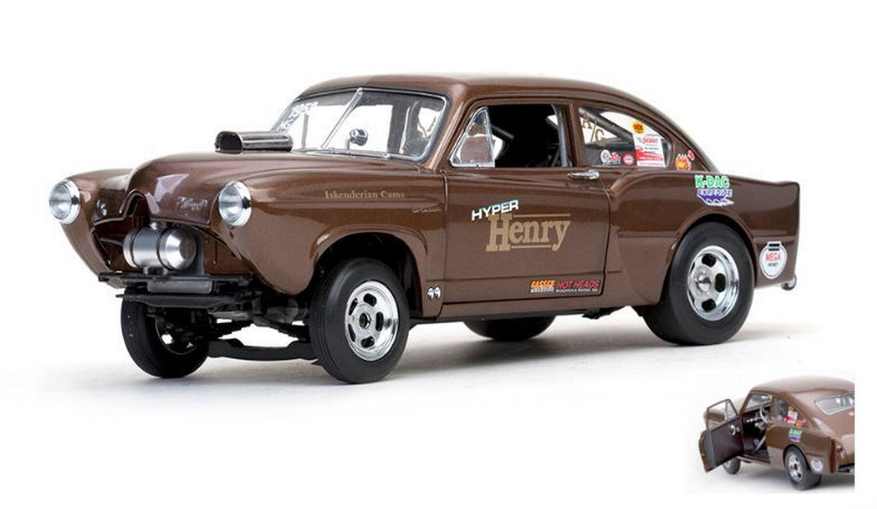 MODELLINO IN SCALA COMPATIBILE CON KAISER HENRY J GASSER (HIPER) 1951 BROWN 1:18 SUNSTAR SS5097