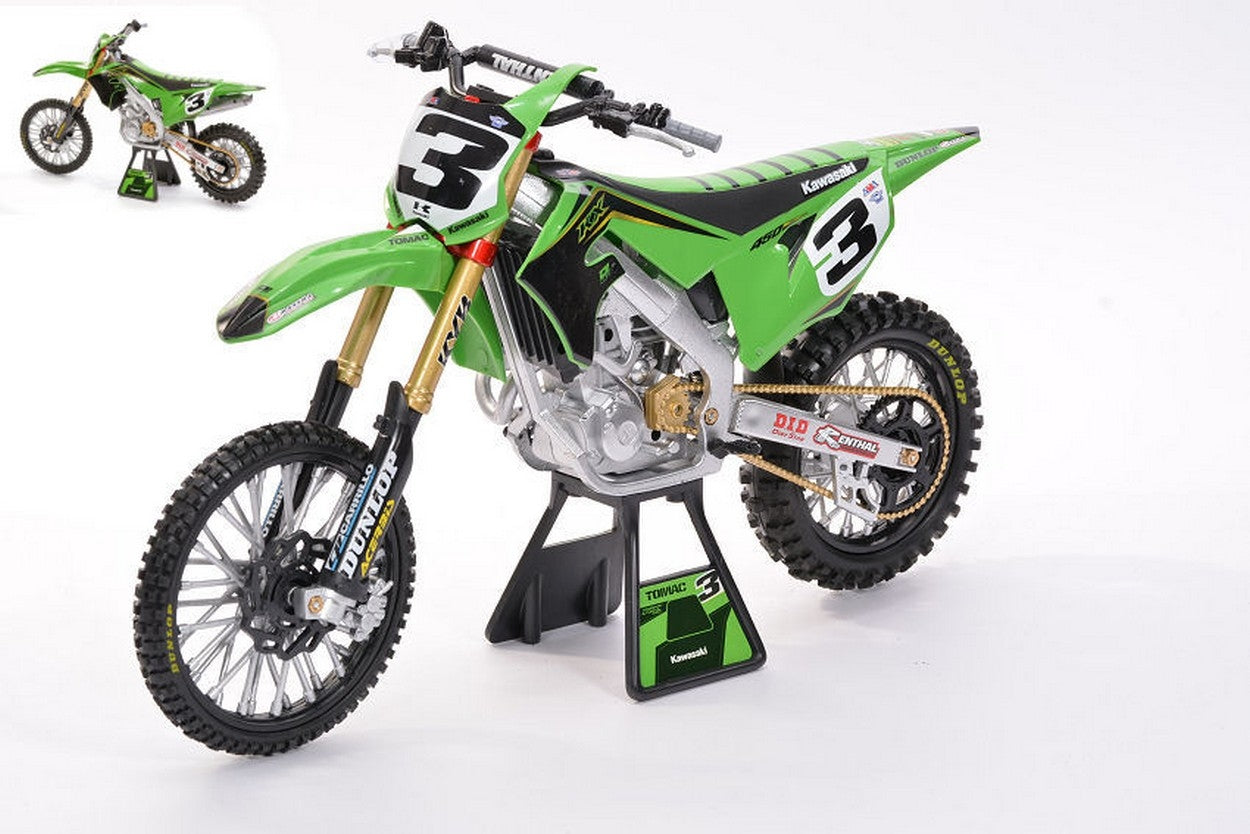MODÈLE RÉDUIT COMPATIBLE AVEC KAWASAKI KX450 N.3 RACE TEAM ELI TOMAC 2019 1:6 NEW RAY NY49663