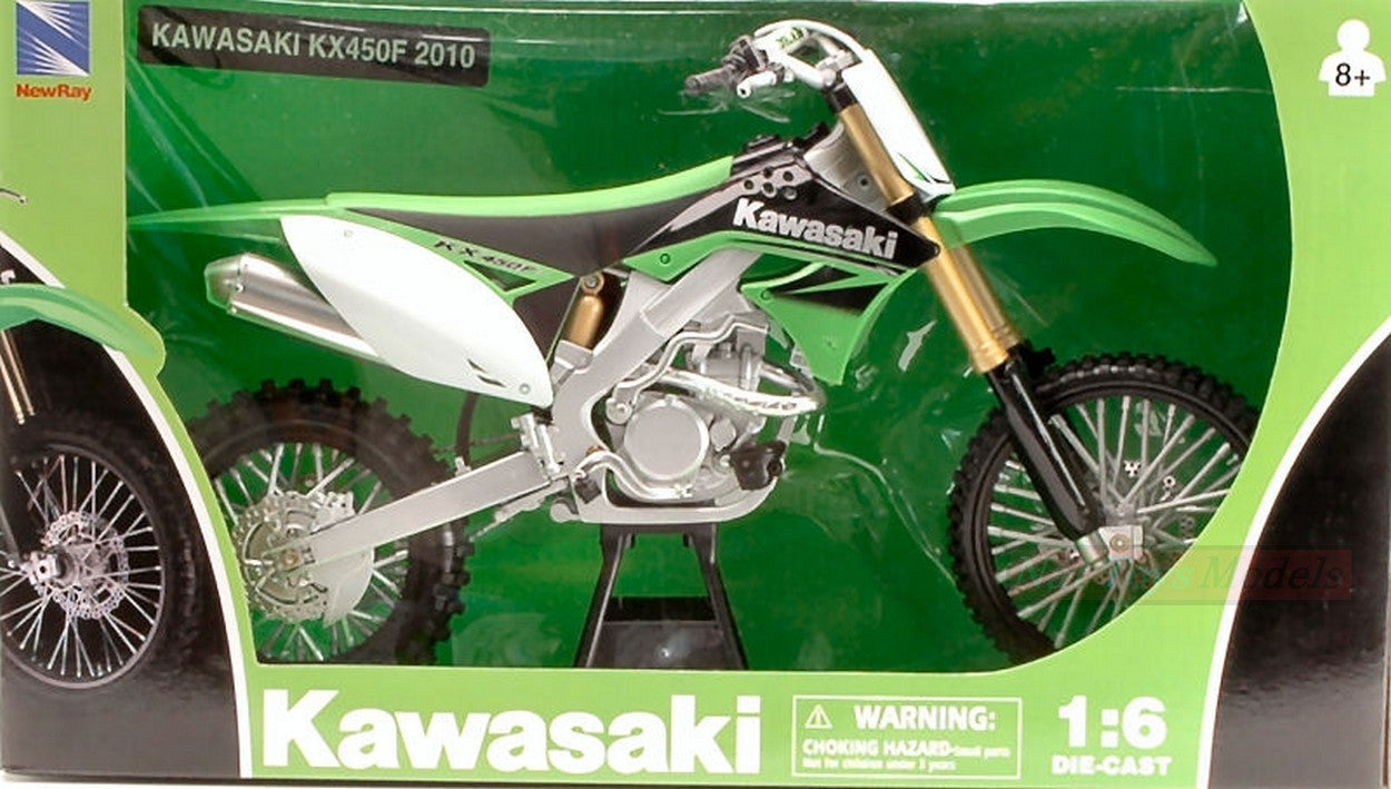 MODÈLE RÉDUIT COMPATIBLE AVEC KAWASAKI KX450F 2010 1:6 NEW RAY NY49383K