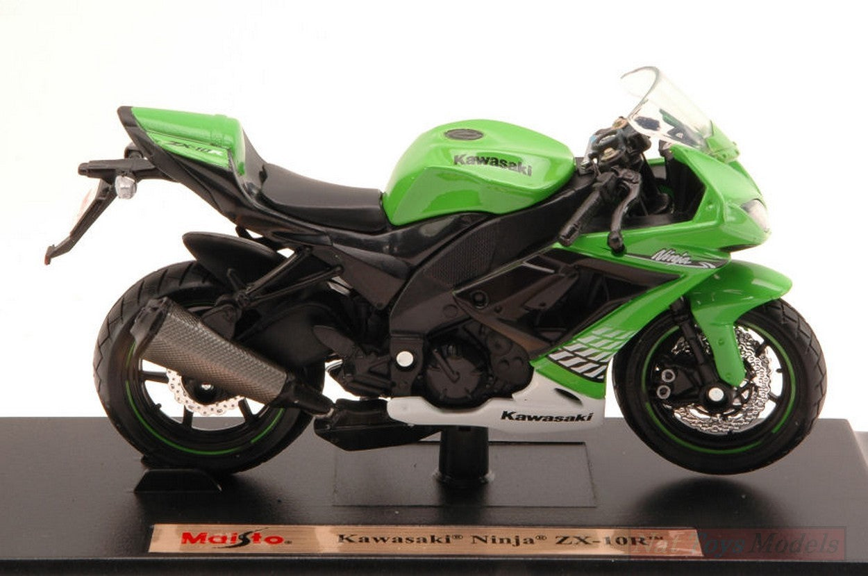 MODELE REDUIT COMPATIBLE AVEC KAWASAKI NINJA ZX-10R VERT 1:18 MAISTO MI10004GR