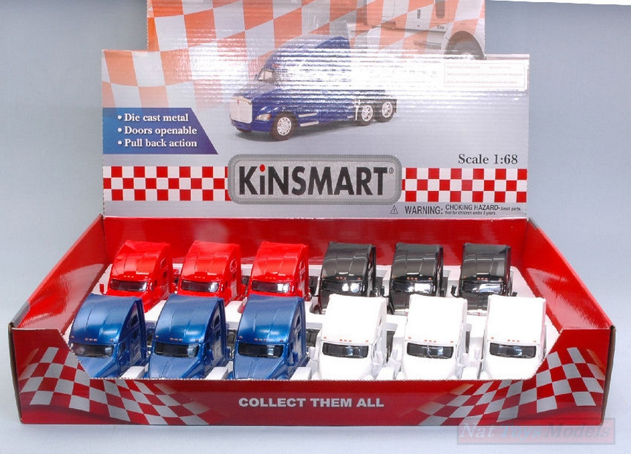 MODÈLE RÉDUIT COMPATIBLE AVEC KENWORTH T700 cm 12 COL.ASS.1:68 KINSMART KT5357