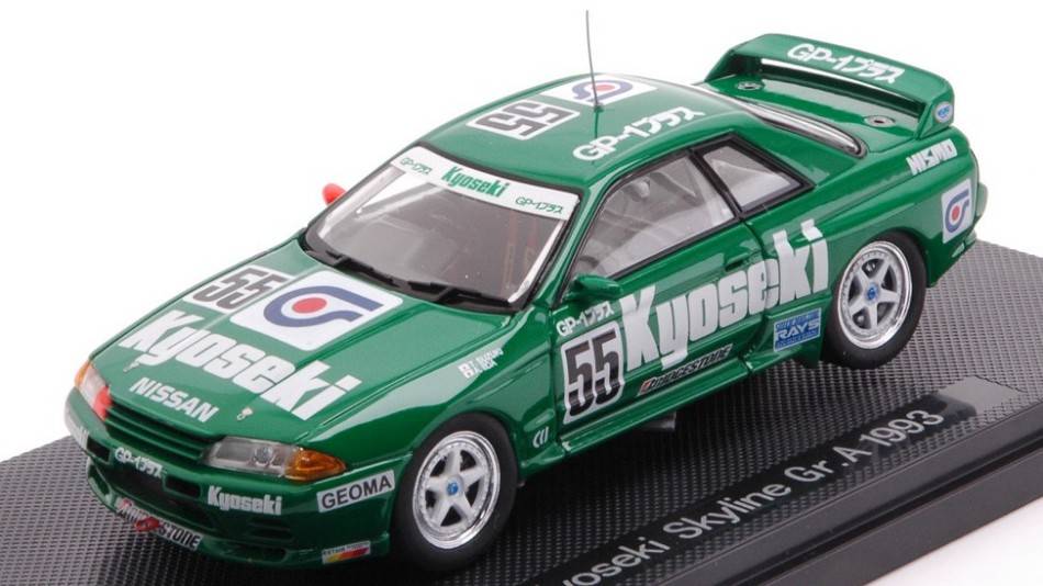 MODÈLE RÉDUIT COMPATIBLE AVEC KYOSEKI SKYLINE N.55 Gr.A 1993 T.SUZUKI-A.IIDA 1:43 EBBRO EB44158