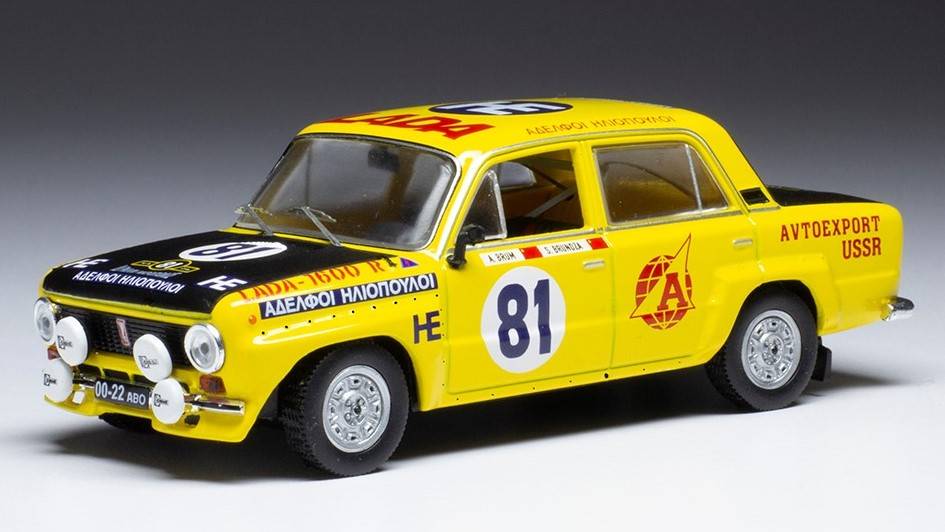 SCALE MODEL COMPATIBLE WITH LADA 1600 N.81 RALLY ACROPOLIS 1977
BRUNDZA/BRUM 1:43 IXO MODEL RAC410