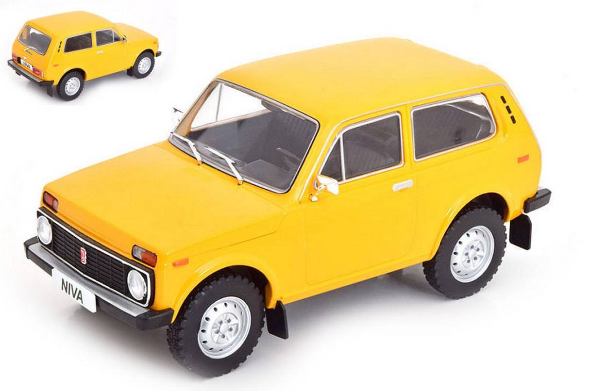 MODELE REDUIT COMPATIBLE AVEC LADA NIVA JAUNE FONCÉ 1:18 MODELCARGROUP MCG18254