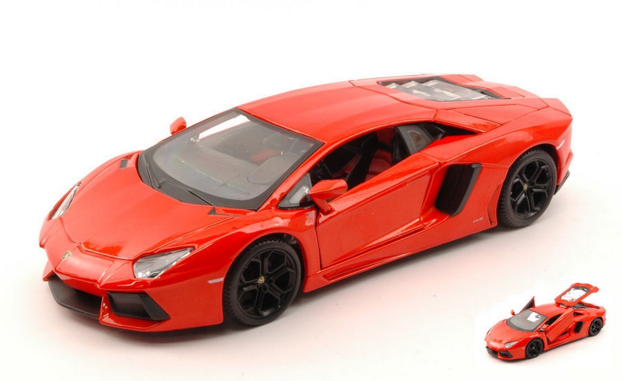 MODELLINO IN SCALA COMPATIBILE CON LAMBORGHINI AVENTADOR LP700-4 2011 ORANGE 1:24 MAISTO MI31210OR