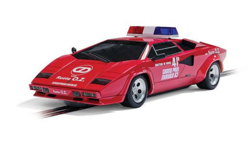 MODELLINO IN SCALA COMPATIBILE CON LAMBORGHINI COUNTACH 1983 MONACO GP 1983 SAFETY CAR SLOT 1:32 SCALEXTRIC C4329