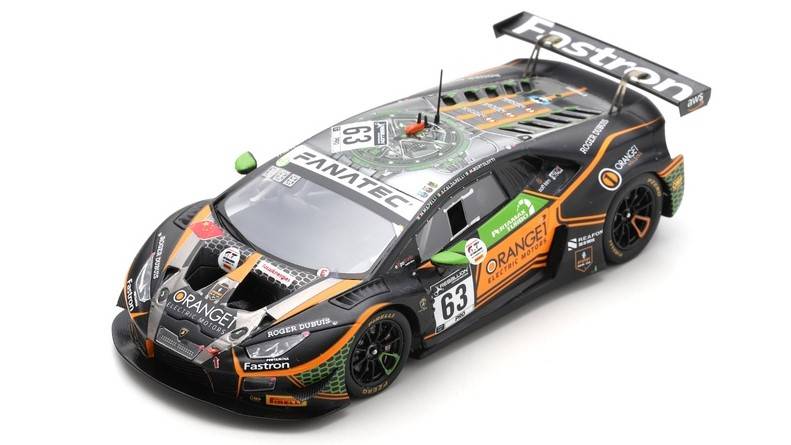 MODELLINO IN SCALA COMPATIBILE CON LAMBORGHINI HURACAN GT3 N.63 24 H SPA 2021 MAPELLI-CALDARELLI-BORTOL 1:43 SPARK MODEL SB436
