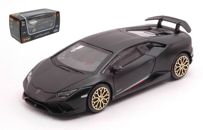 SCALE MODEL COMPATIBLE WITH LAMBORGHINI HURACAN PERFORMANTE MATT BLACK 1:43 BURAGO BU30397Z