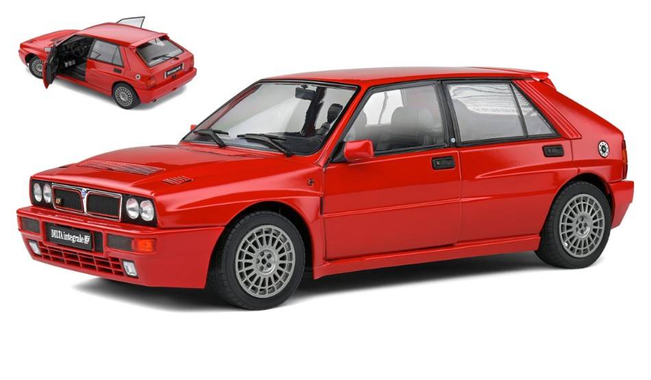 SCALE MODEL COMPATIBLE WITH LANCIA DELTA HF INTEGRALE 1991 RED CORSA 1:18 SOLID SL1807801