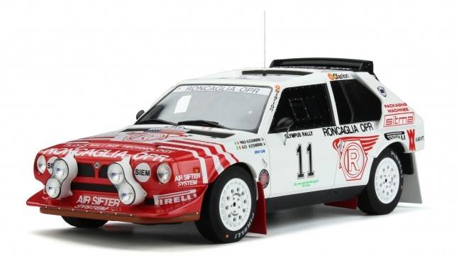 MODÈLE RÉDUIT COMPATIBLE AVEC LANCIA DELTA S4 GR.B N.11 OLYMPUS RALLY 1986 P.ALESSANDRINI 1:18 OTTOMOBILE OT976
