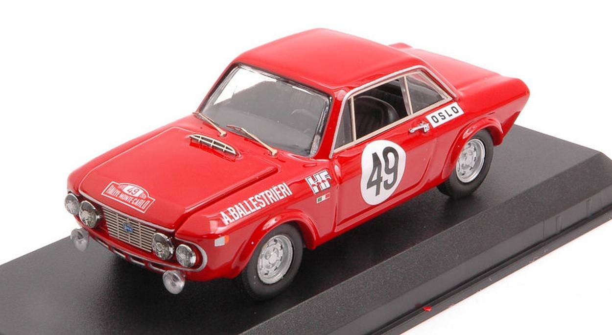 SCALE MODEL COMPATIBLE WITH LANCIA FULVIA 1.6 COUPE' HF N.49 MONTE CARLO 1970 BALLESTRIERI-AUDETTO BEST MODEL BT9816