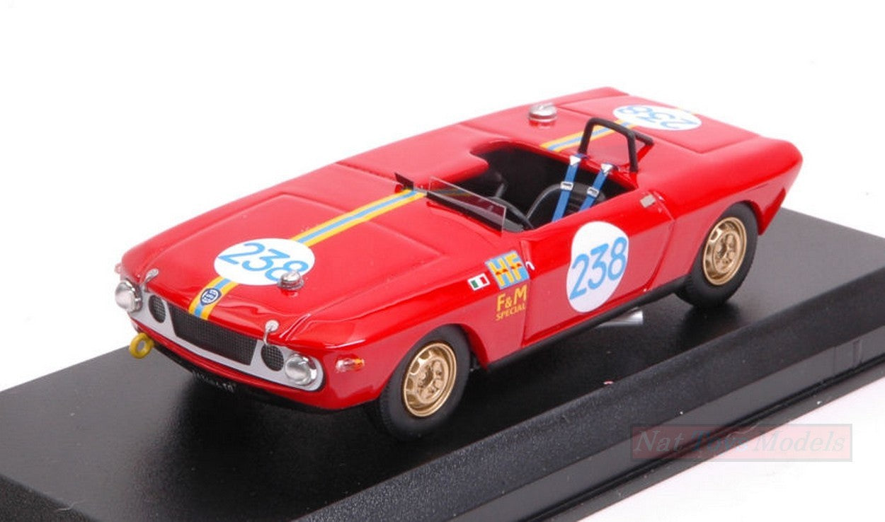 SCALE MODEL COMPATIBLE WITH LANCIA FULVIA F&M HF N.238 9th T.FLORIO 1969 S.MUNARI-R.AALTONEN 1:43 BEST MODEL BT9698