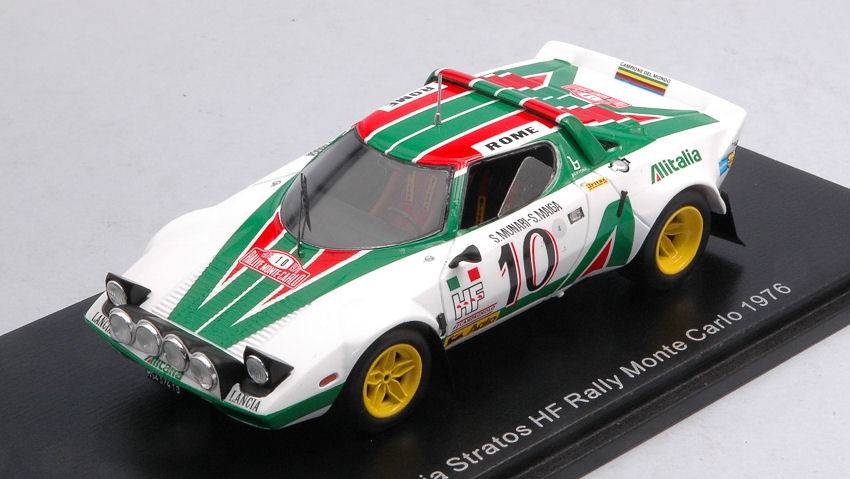 SCALE MODEL COMPATIBLE WITH LANCIA STRATOS HF N.10 MONTE CARLO 1976 S.MUNARI-S.MAIGA 1:43 SPARK MODEL S9082