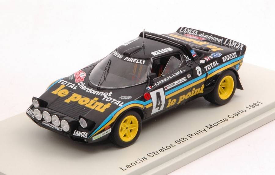 MODELE REDUIT COMPATIBLE AVEC LANCIA STRATOS N.4 6ème MONTE CARLO 1981 B.DARNICHE-A.MAHE' 1:43 SPARK MODEL S9098