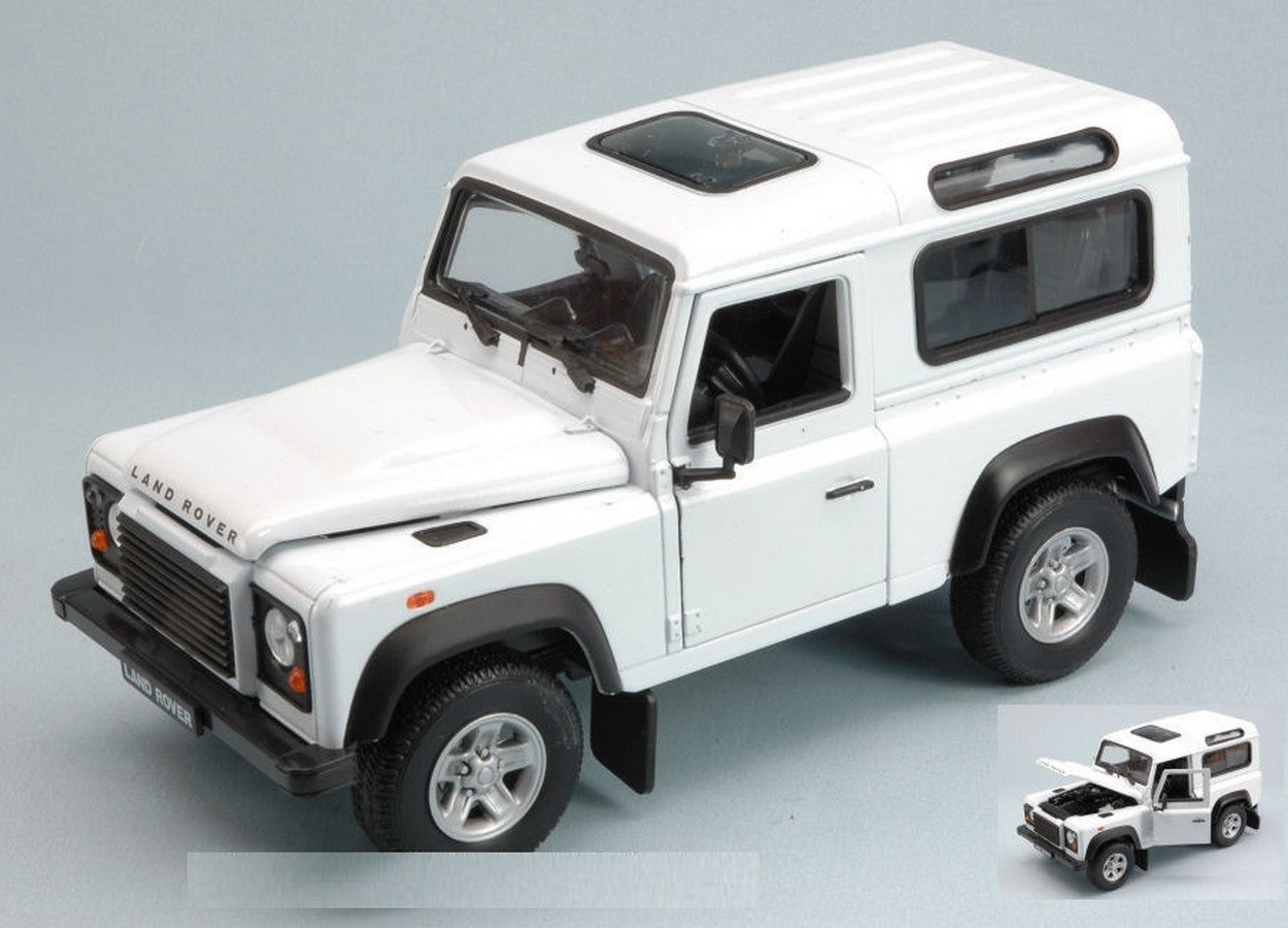 SCALE MODEL COMPATIBLE WITH LAND ROVER DEFENDER 90 1984 WHITE 1:24 WELLY WE0342