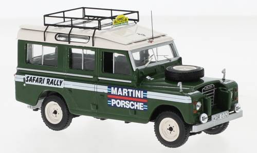 SCALE MODEL COMPATIBLE WITH LAND ROVER II 109 TEAM PORSCHE MARTINI SAFARI RALLY 1978 ASSISTANCE 1:43 IXO MODEL RAC387X