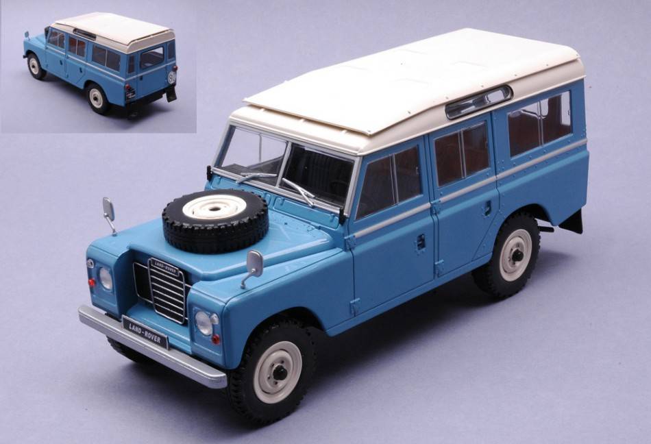 SCALE MODEL COMPATIBLE WITH LAND ROVER SEIRE III 109 1980 LIGHT BLUE 1:24 WHITEBOX WB124150