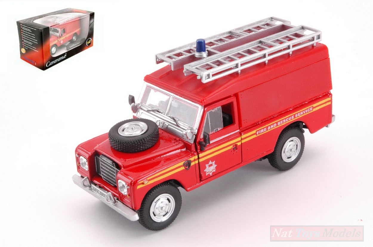 MODELLINO IN SCALA COMPATIBILE CON LAND ROVER SERIE III 109 FIRE BRIGADE 1:43 CARARAMA CA251XND11
