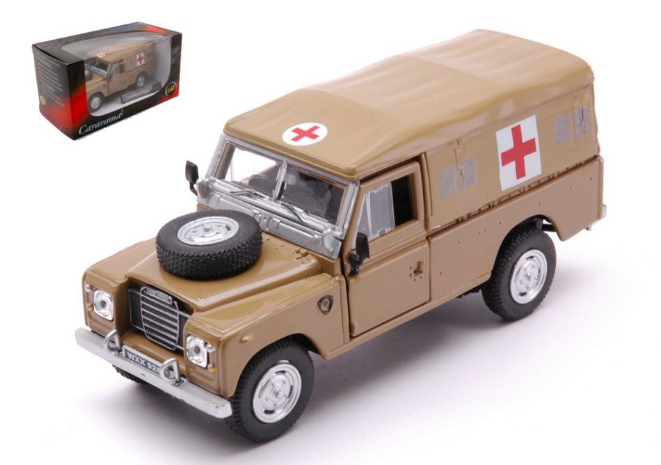 MODELLINO IN SCALA COMPATIBILE CON LAND ROVER SERIE III 109 SOFT TOP AMBULANCE 1:43 CARARAMA CACR037