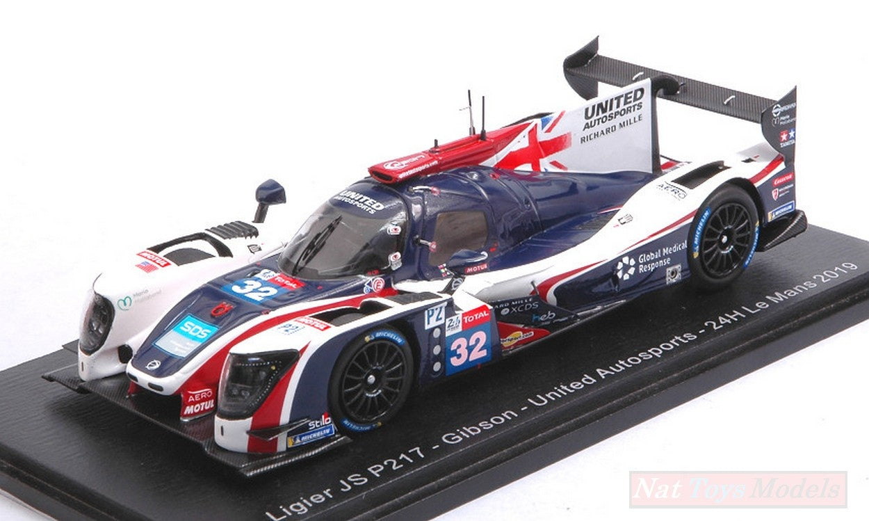 SCALE MODEL COMPATIBLE WITH LIGIER JS P217 GIBSON N.32 LM 2019 R.CULLEN-A.BRUNDLE-W.OWEN 1:43 SPARK MODEL S7917