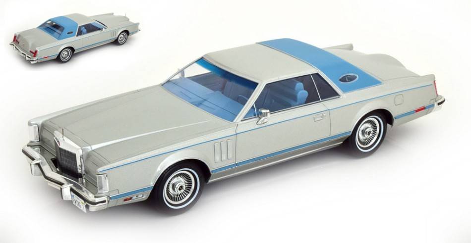 SCALE MODEL COMPATIBLE WITH LINCOLN CONTINENTAL MARK V 1978 SILVER 1:18 MODELCARGROUP MCG18403
