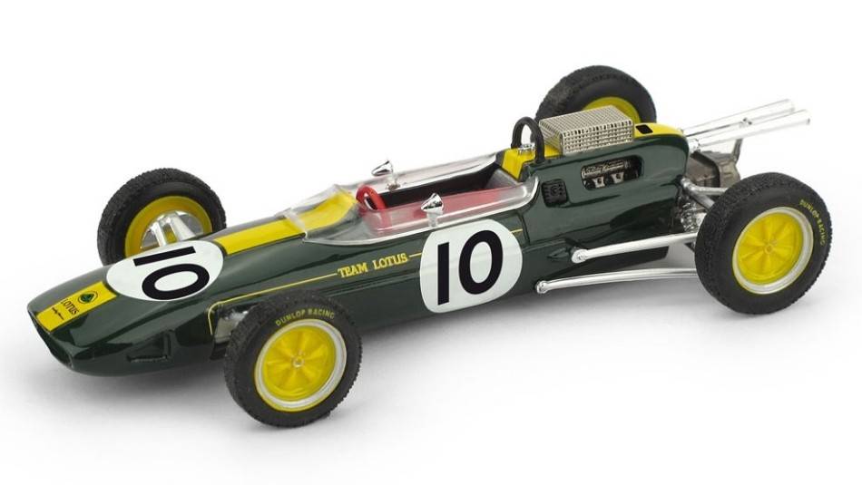 SCALE MODEL COMPATIBLE WITH LOTUS 25 PEDRO RODRIGUEZ 1963 N.10 MEXICO GP 1:43 BRUMM BM0650