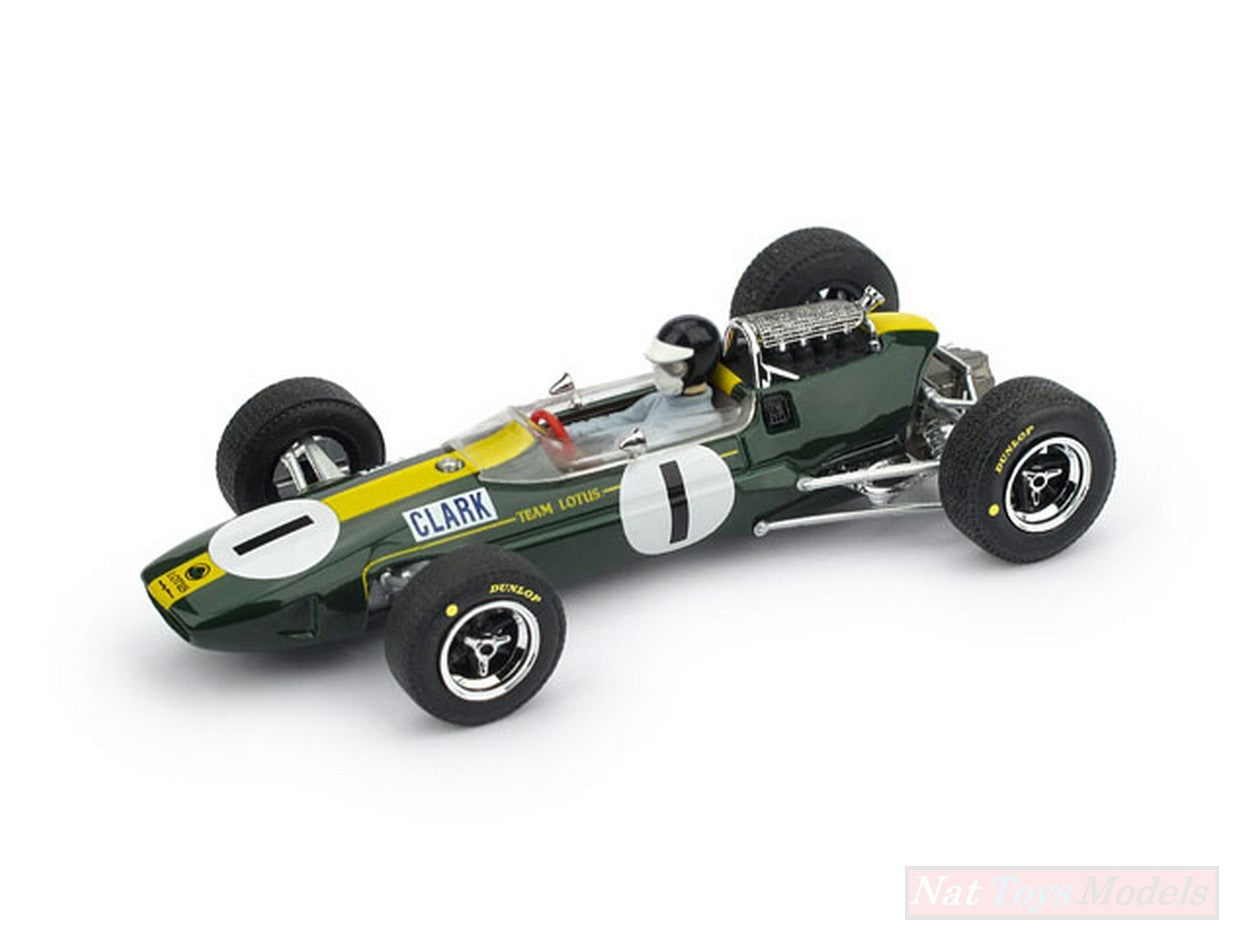 MODELLINO IN SCALA COMPATIBILE CON LOTUS 33 J.CLARK 1965 N.1 WINNER GERMANIA GP + PILOTA 1:43 BRUMM BM0592CHOLD
